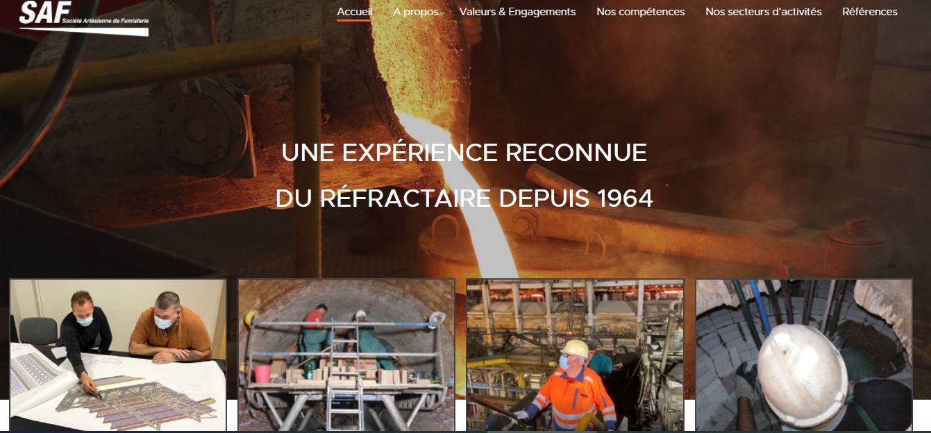 refonte site SAF Nord page d'accueil